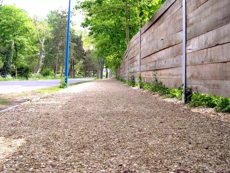 Houtsnippers als wandelpad