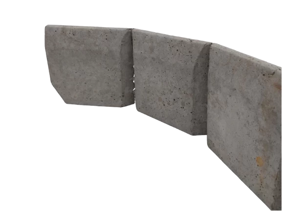 Flexibele betonnen borduur